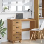 vidaXL Bureau ASKIM Marron 95 x 40 x 75 cm Bois massif en pin