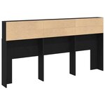 vidaXL Cabinet de Tête de Lit Chêne noir 200 x 19 x 103.5 cm