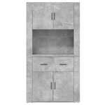 vidaXL Buffet haut Gris béton Bois d'ingénierie
