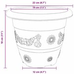 vidaXL Pot à fleurs rond 24 Pièces Rouge brique Ø 26 x 21 5 cm Plastique