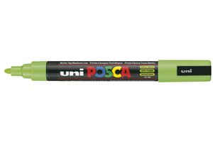 Marqueur pointe conique moyenne POSCA PC5M 1 8 - 2 5mm Vert Pomme x 6 POSCA
