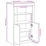 vidaXL Armoire latérale avec lumières LED chêne sonoma