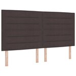 vidaXL Tête de lit LED avec tête de lit Marron foncé 180 cm Polyester