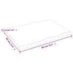 vidaXL Dessus de table bois massif non traité bordure assortie