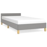 vidaXL Cadre de lit sans matelas gris clair 100x200 cm tissu