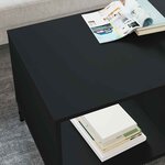 vidaXL Table basse Noir 90 x 49 x 46 cm Bois d'ingénierie