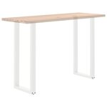 vidaXL Pieds de table de bar en U  2 pièces  blanc  40 x (110-111) cm  acier