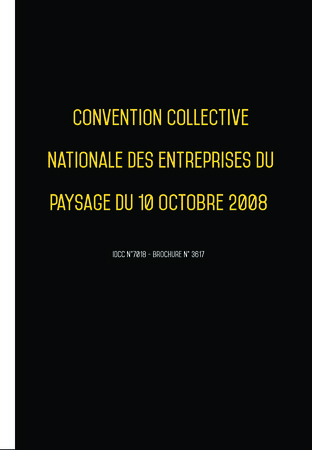 22/11/2021 dernière mise à jour. Convention collective nationale Paysagistes (hors cadre)