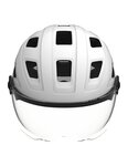 Wegoboard - casque abus hyban + blanc avec led arrière et visière