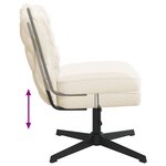 vidaXL Chaise pivotante de bureau crème bouclé comme de la laine tissu