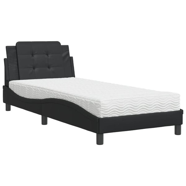 vidaXL Cadre de lit sans matelas Zadar noir 80x200 cm similicuir