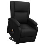 vidaXL Fauteuil de massage Noir Similicuir