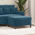 vidaXL Repose-pied Bleu 70x55x41 cm Velours