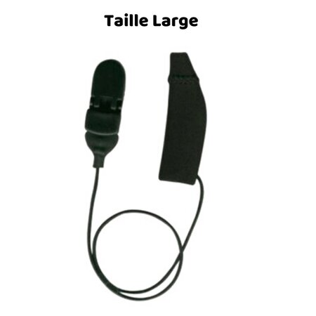 Housse mono de protection eargear pour appareils auditifs taille large avec cordon  noir