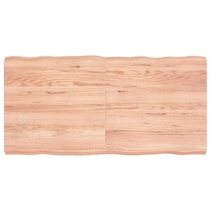 vidaXL Dessus de table bois massif traité bordure assortie