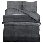 vidaXL Ensemble de housse de couette gris foncé 200x200 cm Coton
