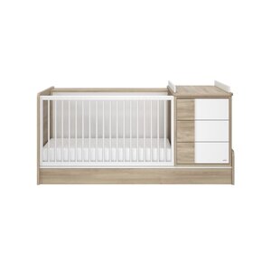 SACHA LIT COMPACT EVOLUTIF 70X140 FINITION CHENE DU BOCAGE  l105 H102 P205