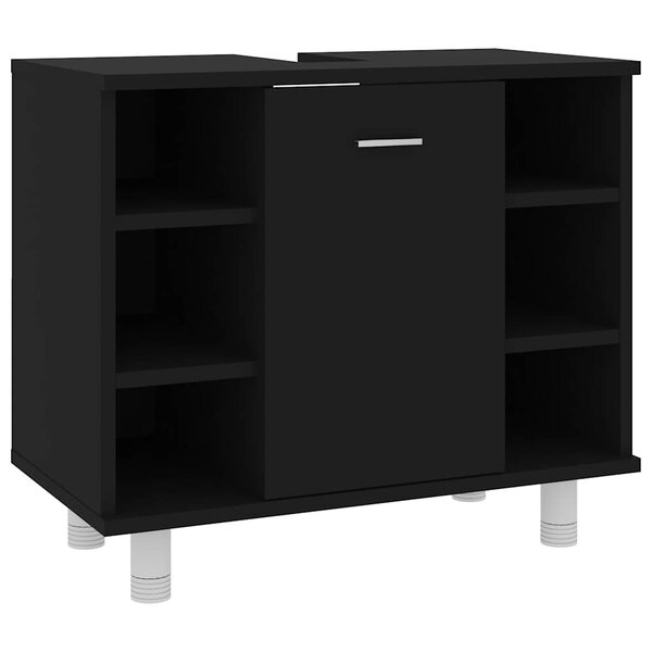 vidaXL Armoire de salle de bain Noir 60x32x53 5 cm Bois d'ingénierie