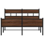 vidaXL Cadre de lit sans matelas chêne marron 150x200 cm