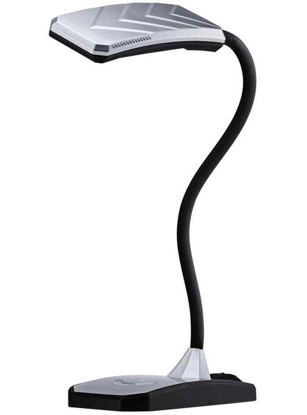 Lampe à led TWIST bras flexible - base métal coloris argent HANSA