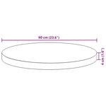 vidaXL Dessus de table rond Ø60x4 cm bois massif d'acacia