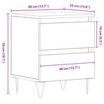 Tables de chevet vidaXL 2 Pièces Bois ancien 40x35x50 cm Panneau de bois aggloméré