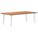 vidaXL Table à manger marron clair bois de chêne massif rectangulaire