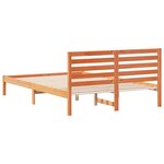 vidaXL Cadre de lit Marron cire 140 x 220 cm Bois massif en pin