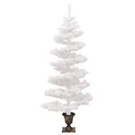 vidaXL Arbre de Noël hélicoïdal pré-éclairé avec pot blanc 120 cm PVC