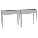 vidaXL Jardinières 2 Pièces Acier galvanisé