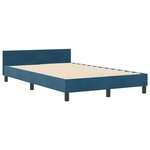 vidaXL Lit à ressorts avec tête de lit Bleu foncé 120 x 190 cm Velours