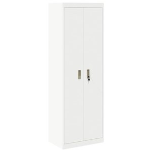 vidaXL Armoire de rangement 2 Pièces Blanc 60 x 40 x 180 cm Acier