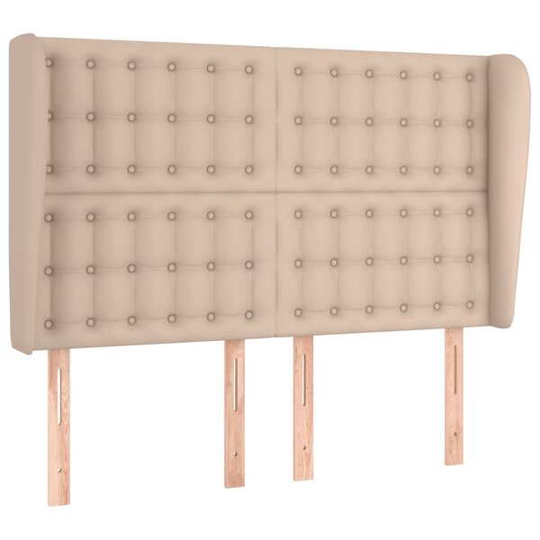 vidaXL Tête de lit avec oreilles Cappuccino 147x23x118/128 cm