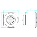 Extracteur d'air design 125 H - Aldes 11022306 avec déclcenchement par hygrostat pour taux d'humidité