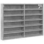 vidaXL Armoire à vitrine gris béton 80x8 5x58 cm bois d'ingénierie