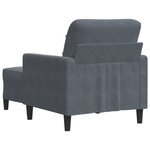 vidaXL Fauteuil avec repose-pied Gris foncé 60 cm Velours