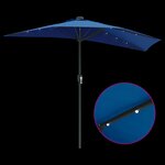 vidaXL Parasol de jardin Bleu 294 x 150 x 223 cm tissu