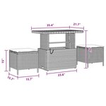 vidaXL Canapé de jardin 8 pièces avec coussins en poly rotin noir et acacia