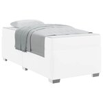 vidaXL Cadre de lit avec matelas Blanc 100 x 200 cm tissu