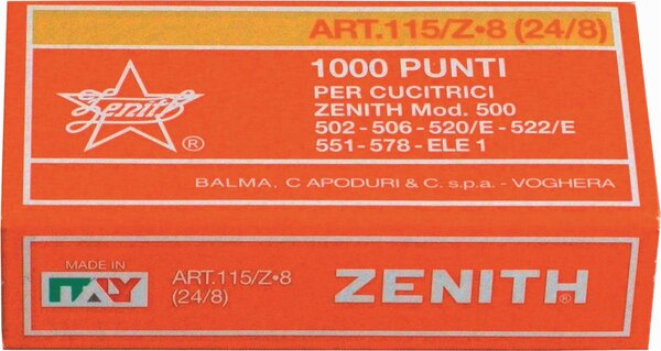 Boîte de 1000 agrafes 24/8 ZENITH