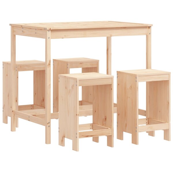 vidaXL Ensemble de bar de jardin 5 Pièces bois de pin massif