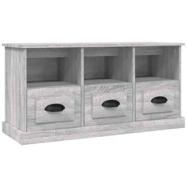 vidaXL Meuble TV sonoma gris 100x35x50 cm bois d'ingénierie