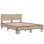 vidaXL Cadre de lit sans matelas chêne sonoma 140x190 cm