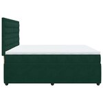 vidaXL Sommier à lattes de lit et matelas Vert foncé 200x200cm Velours