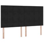 vidaXL Lit de Rangement avec matelas Noir 200 x 200 cm Velours