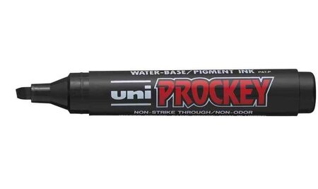 Marqueur PROCKEY PM126 Pte biseautée large 5,7mm Noir UNI-BALL