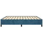 vidaXL Cadre de lit Bleu foncé 160x200 cm Velours
