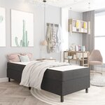 vidaXL Sommier à lattes de lit Gris foncé Tissu 80x200 cm