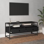vidaXL Meuble TV noir 100x35x45 cm bois d'ingénierie