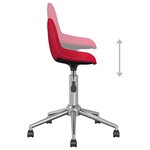 vidaXL Chaises pivotantes à manger lot de 2 rouge bordeaux tissu